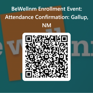 QR Code for BeWellnm Enrollment Event Attendance Confirmation Form