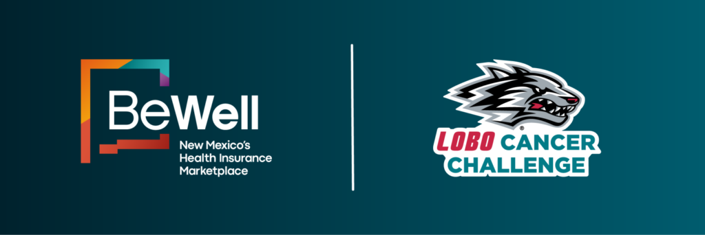 BeWell logo next to the Lobo Cancer Challenge logo